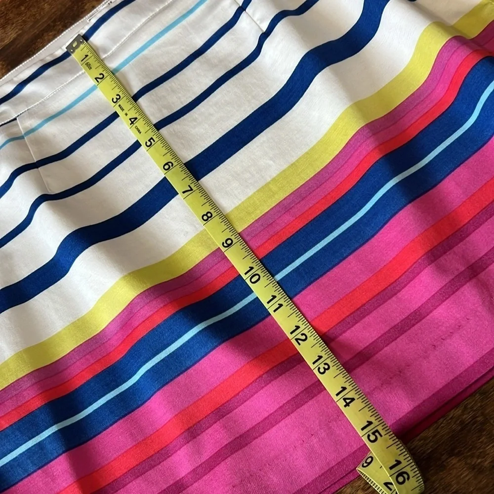 TART White Pink Blue Striped Mini Skirt Size Medium Preppy